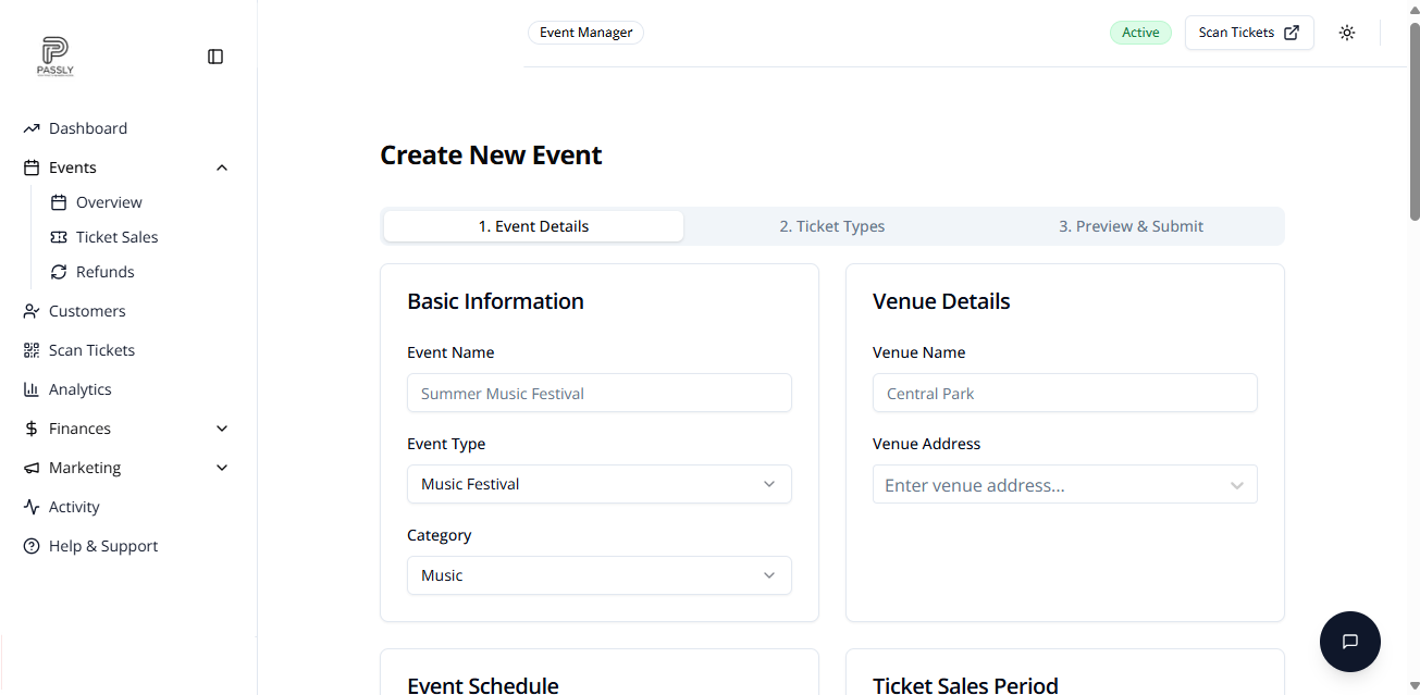 Passly Organizer: Create & host